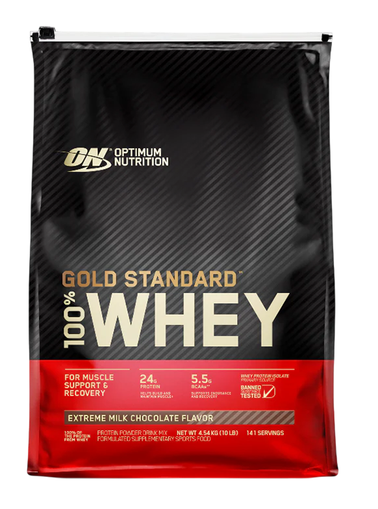 GOLD STANDARD 100% WHEY BY OPTIMUM NUTRITION - 454gm -Double Rich Chocolate