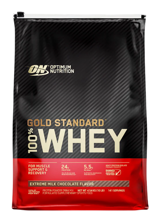 GOLD STANDARD 100% WHEY BY OPTIMUM NUTRITION - 454gm -Double Rich Chocolate