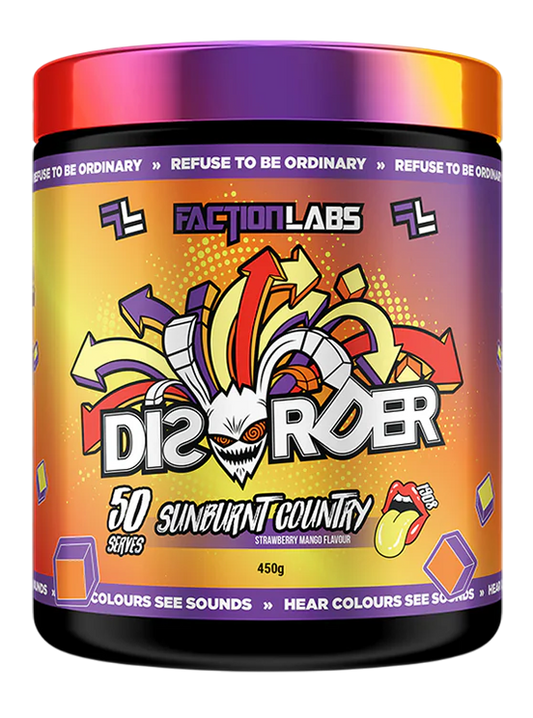 Disorder Sunburnt Country Strawberry Mango Flavour 25 or 50 Serves