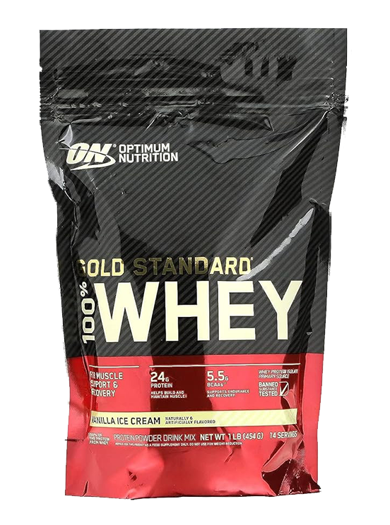 GOLD STANDARD 100% WHEY BY OPTIMUM NUTRITION - 454gm -Vanilla Ice Cream